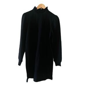 Studio Collection By David Lerner Black Mock Neck Dress Size M Medium